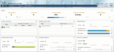 Cisco ISE Web Interface